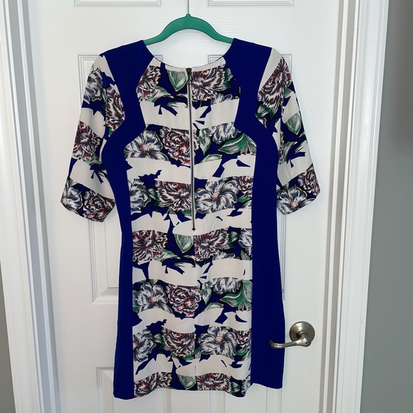 French Connection Bonita Floral Stripe Shift Dress - Picture 5 of 8